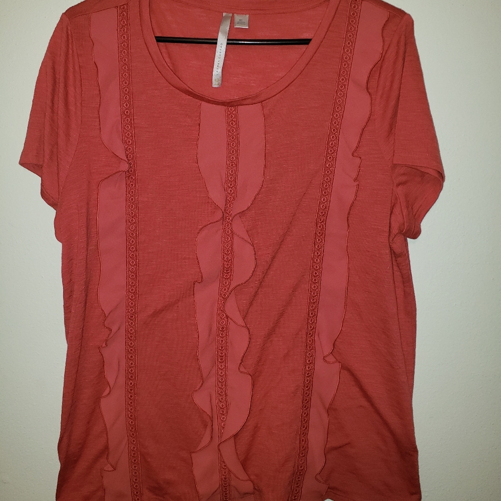 Womans peach tee-shirt blouse